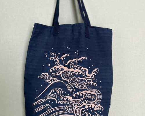 SALE]日本琉球藍【藍染め トートバック】ユニセックス 着物バック