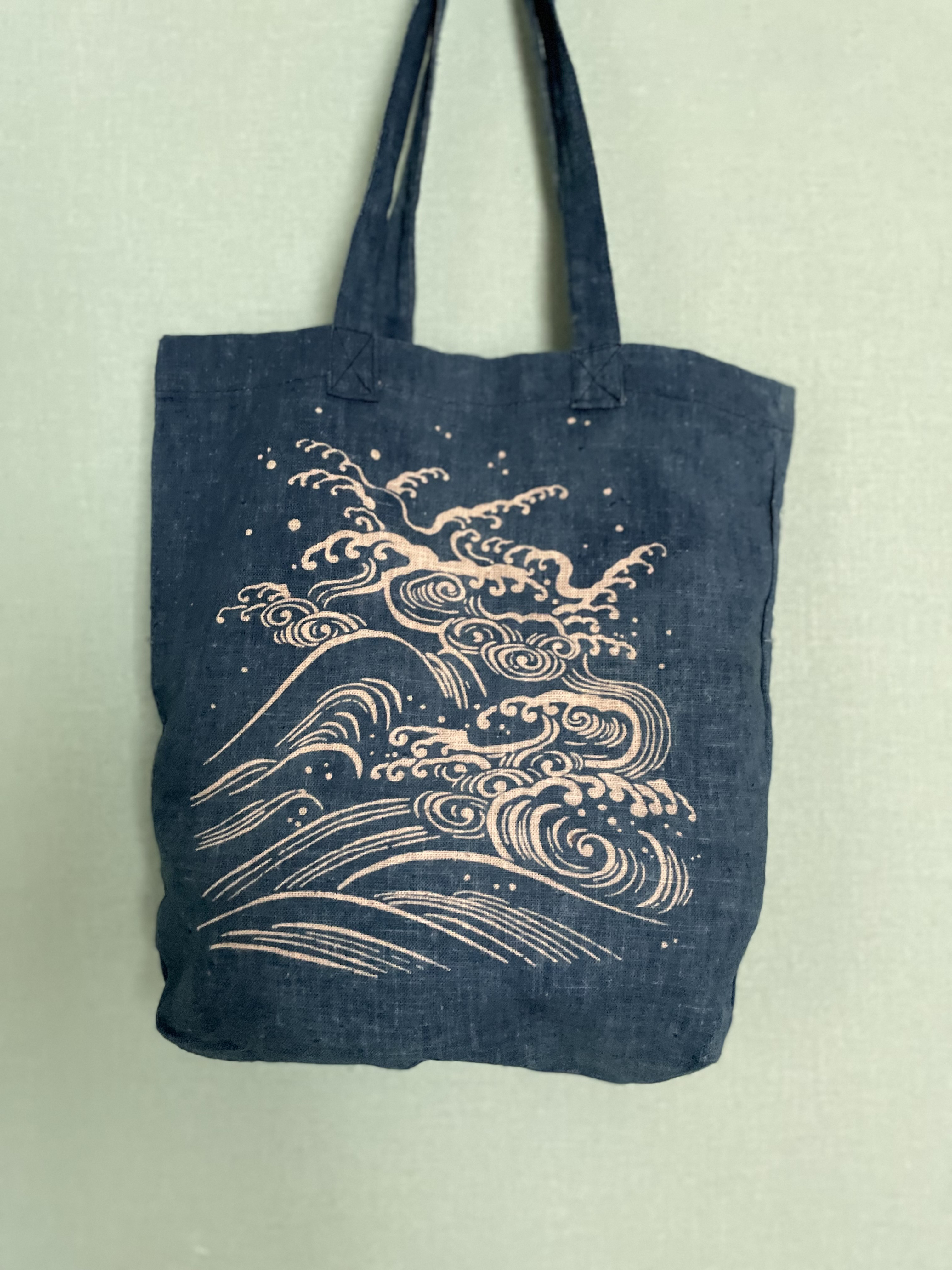 梅*様 かごバッグをリメイク/藍染/襤褸 梅*様 かごバッグをリメイク/藍染/襤褸