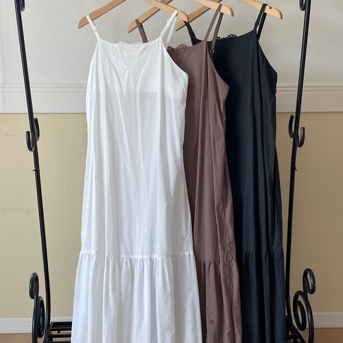 ホワイトダブルガーゼコットンカシュクールワンピース #冷房対策