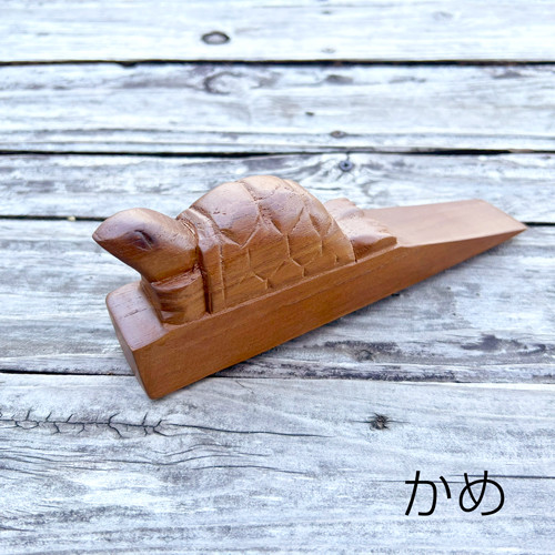 天然木◇無垢材◇ドアストッパー◇アニマル◇チーク◇ナチュラル