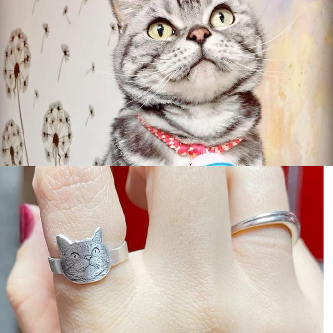 世界中一つだけの指輪.リング（太め） No：03　愛犬・愛猫ペット・動物　うさぎ　鳥　ハムスタ-　ペット　インテリア 6,958円