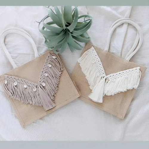 マクラメジュートバッグ サイズM かごバッグ Sae.macrame 通販