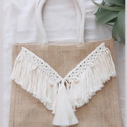 マクラメジュートバッグ サイズM かごバッグ Sae.macrame 通販