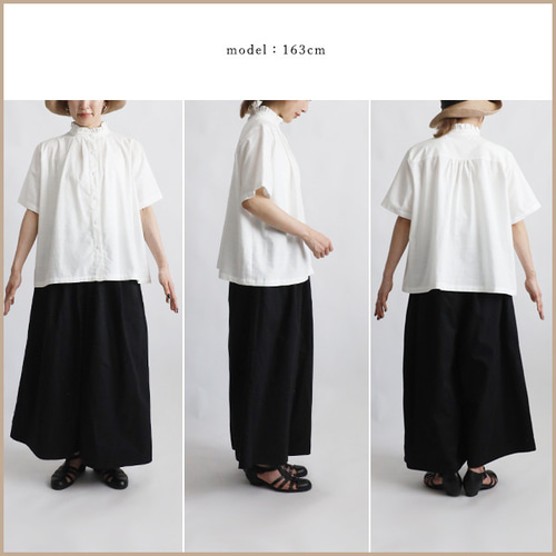 maKika/半袖ブラウス/--/コットン/WHT/無地 その他ブランド(ソノタブランド) / maKika/半袖ブラウス