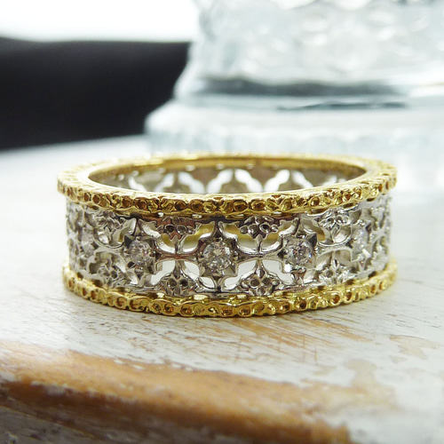 ✧Pt900/K18YG ダイヤモンド 0.20ct リング 指輪・リング Stella 通販  