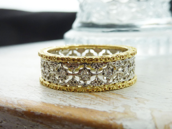 ✧Pt900/K18YG ダイヤモンド 0.20ct リング 指輪・リング Stella 通販