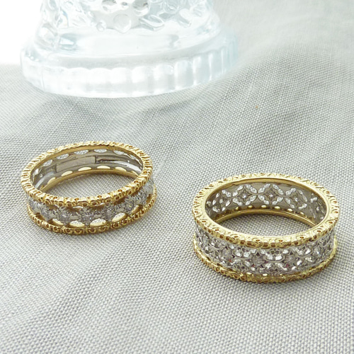 ✧Pt900/K18YG ダイヤモンド 0.20ct リング 指輪・リング Stella 通販