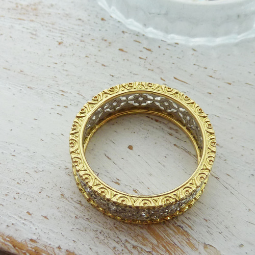 ✧Pt900/K18YG ダイヤモンド 0.20ct リング 指輪・リング Stella 通販