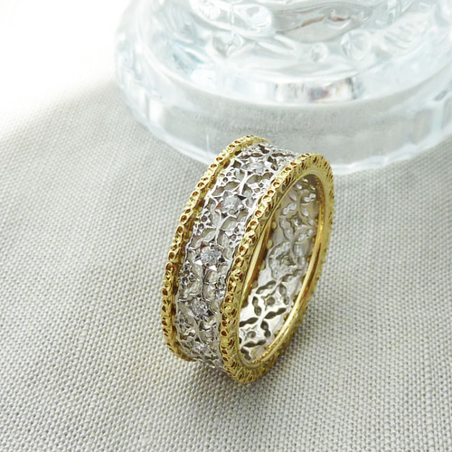 ✧Pt900/K18YG ダイヤモンド 0.20ct リング 指輪・リング Stella 通販