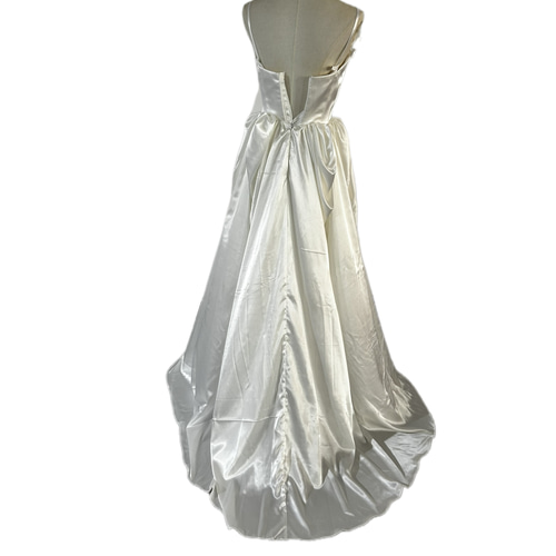 パーティードレス キャミソール ウェーブ ファスナー ブライダル 2次会  