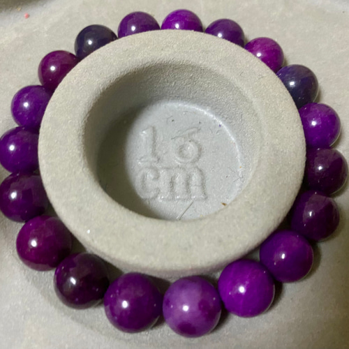 スギライト10mm玉ブレスレット世界三大ヒーリングストーン腕周り約15