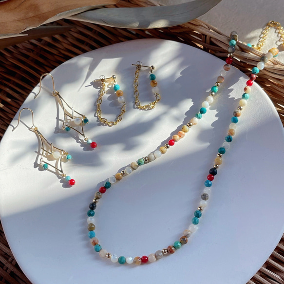 夏の福袋 ✧人気エスニック2点セット✧ ネックレス＆選べるピアス(イヤリング) 18枚目の画像