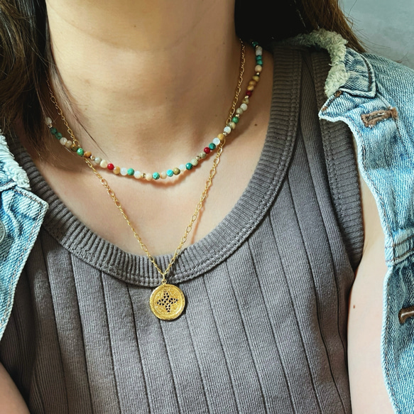 夏の福袋 ✧人気エスニック2点セット✧ ネックレス＆選べるピアス(イヤリング) 17枚目の画像