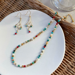 夏の福袋 ✧人気エスニック2点セット✧ ネックレス＆選べるピアス(イヤリング) 3枚目の画像