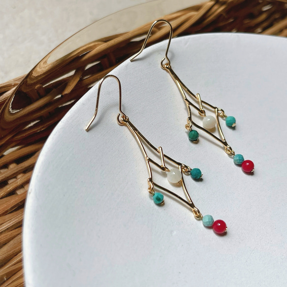 夏の福袋 ✧人気エスニック2点セット✧ ネックレス＆選べるピアス(イヤリング) 9枚目の画像