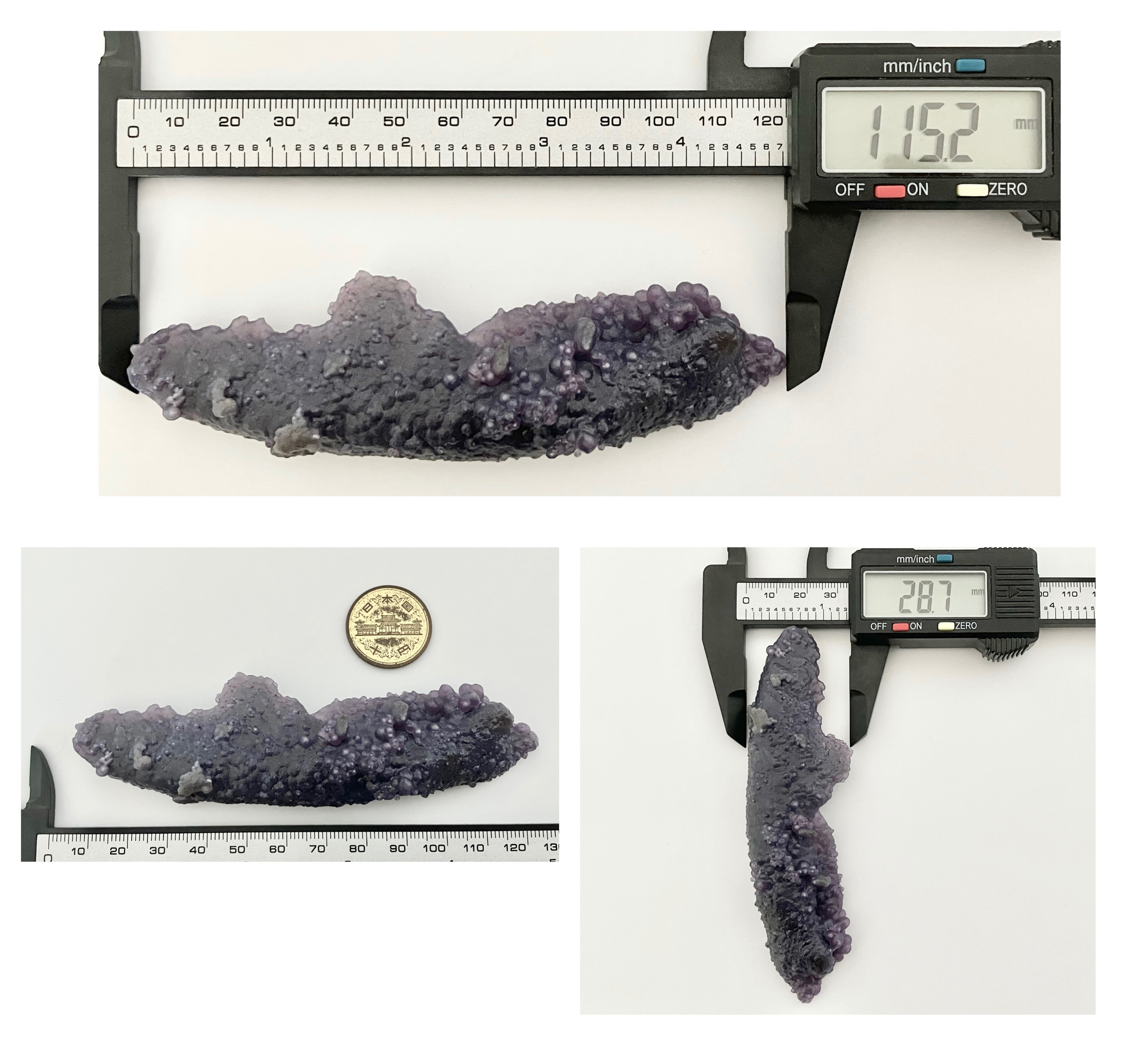 グレープアゲート　ワンドタイプ　長さ11.5cm