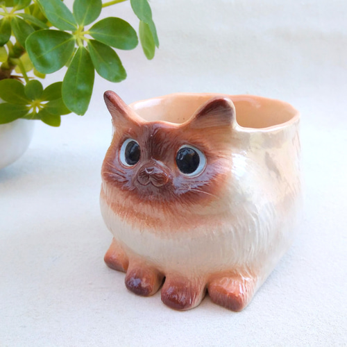 シャム猫 磁器製置物 ペア 特大 MC27
