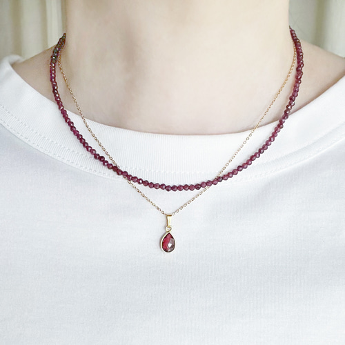 再値下げ1月〜12月天然石入りネックレス 誕生石ネックレス | 1月-12月 天然石使用 - 熊本 阿蘇の特産品