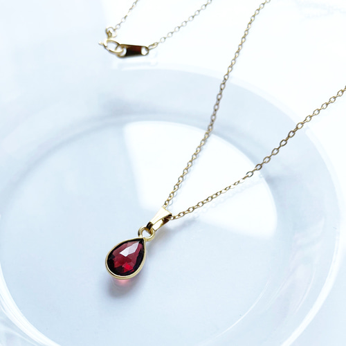 激安通販 ガーネットネックレスセット 1月誕生石 サージカルステンレス アクセサリー