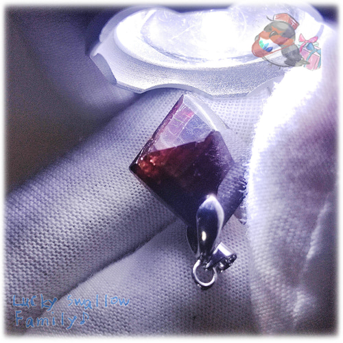 ◇ 大きな粒結晶 ガーネット ファンシー ファセットカット ペンダント