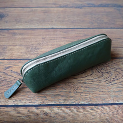 国産本革］ペンケース ターコイズブルー/ 春は持ち物も衣替え、自分