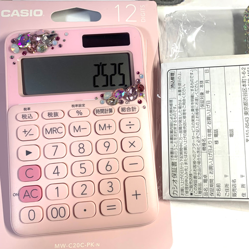 電卓 ピンク カシオ CASIO ビジューデコ その他ファッション 堕