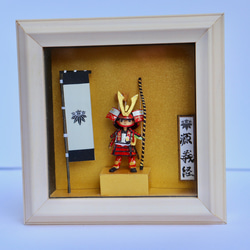 紙で作った立体ミニチュア　戦国武将シリーズ　(源義経) 2枚目の画像