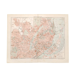 フランス パリ周辺 アンティークマップ 古地図 ヴィンテージペーパー