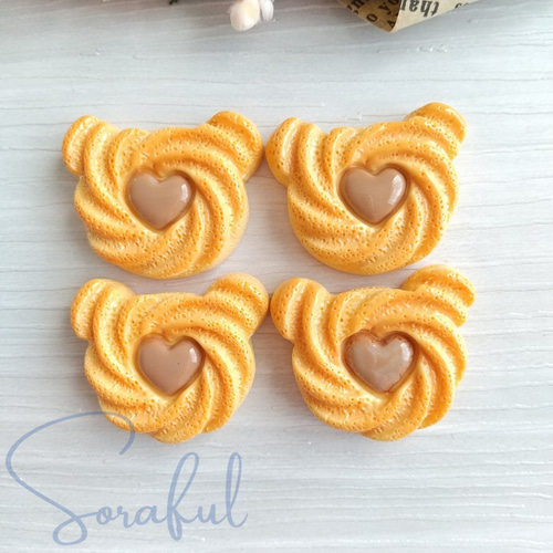 4個】リアルなクッキー ビスケット チョコクリーム ホワイトチョコ