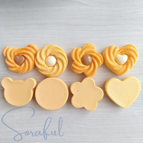 4個】リアルなクッキー ビスケット チョコクリーム ホワイトチョコ