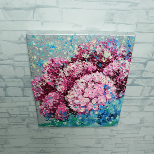 紫陽花、雨上がりのプレリュード［油彩画・原画］初夏のインテリア