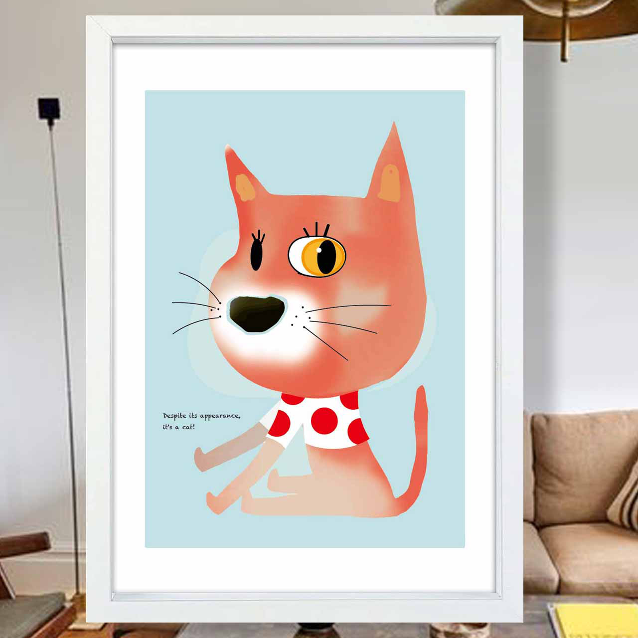 ネコだってば〜　イラスト　ポスター　A4 A3 A2 A1　アート  　アートポスター　sei検索　2878