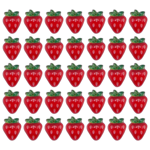 ネイルパーツ いちご 果物 赤 11.5mm フルーツ ぷっくり 50個 イチゴ