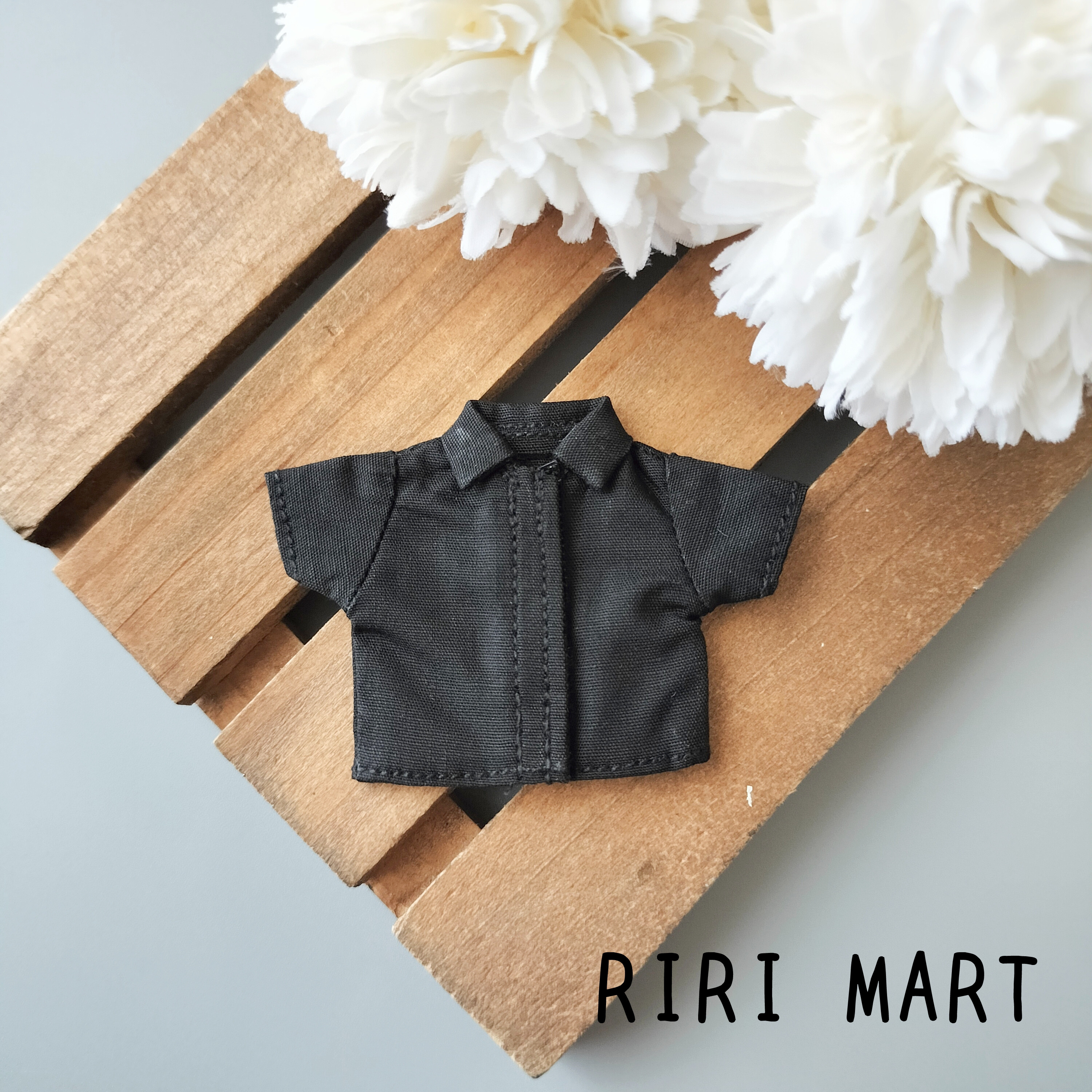 オビツ11・ねんどろいどどーる　シャツのオーダーページ オビツ11 半袖シャツ ねんどろいどどーる ブラック 黒 おもちゃ・人形