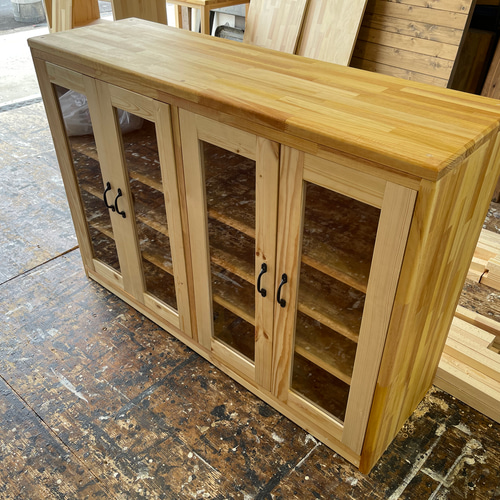 hotaru 吊り戸棚 キャビネット キッチン ナチュラル 大量収納 可動棚