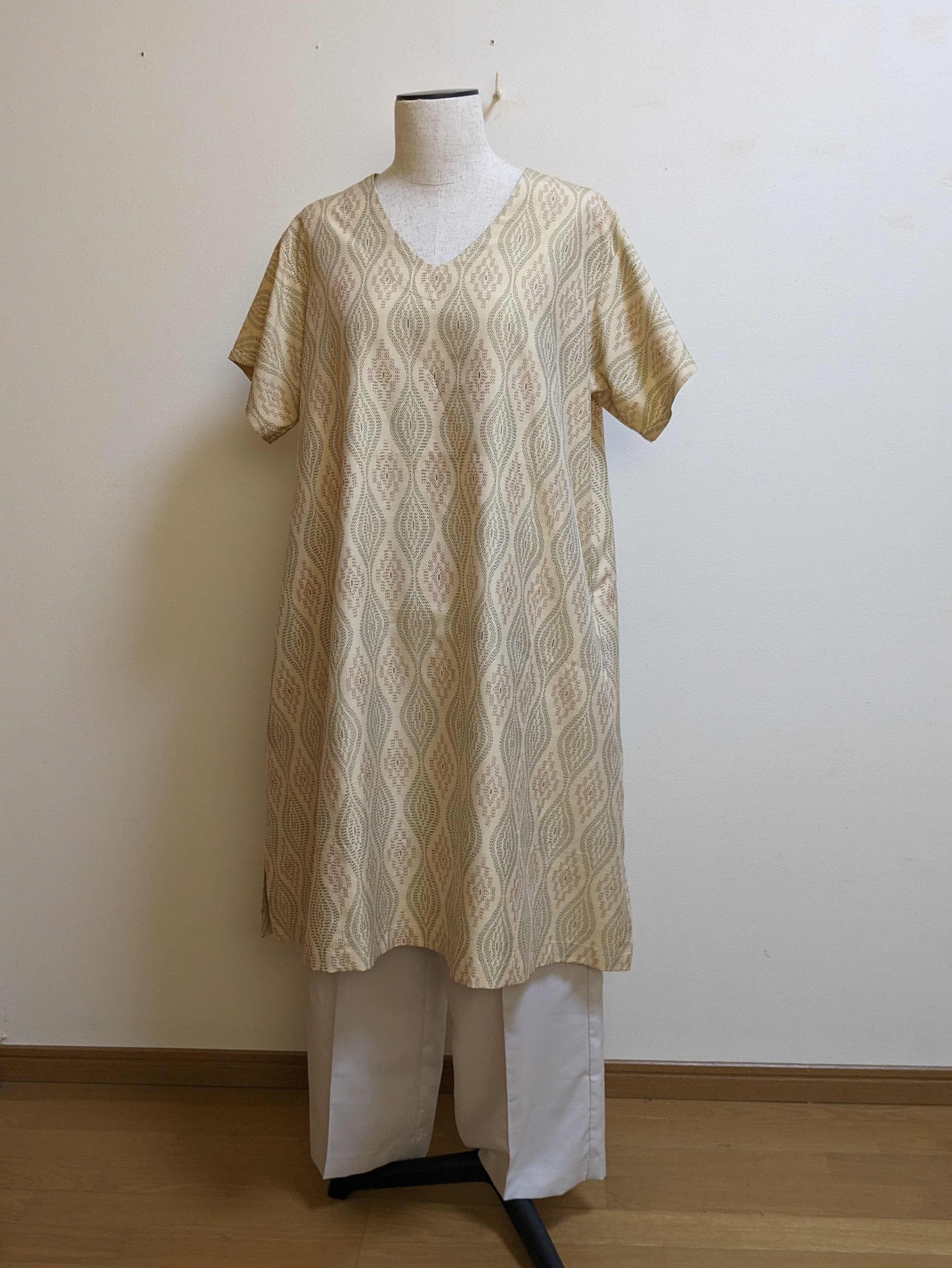 SOLD　お値下げ中　着物リメイク　チュニック　紬　M〜L