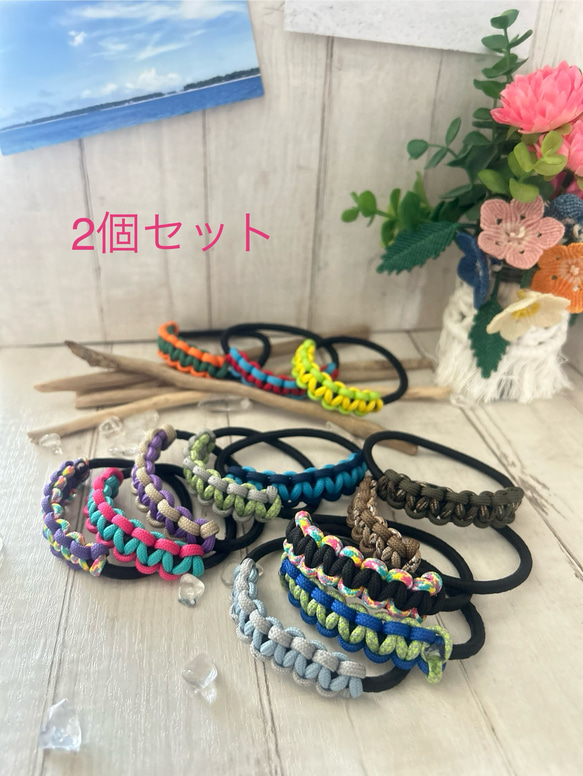 ☆マコ☆様 ハーフ シュシュ☆ビーズ ヘアゴム☆ハンドメイド
