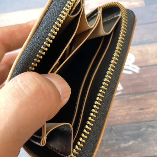 タトゥー × レザー》ユニセックス ミニ財布 コンパクト財布