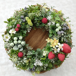 華やかな色合い❤︎アーティフィシャルフラワーリース 23cm アーティシャルフラワー リース | 枚方市の花屋 fleuriste k