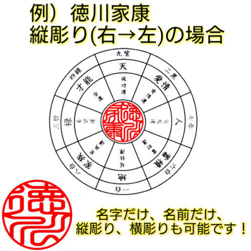 龍雲姓名判断鑑定印鑑お作りします！マンモス印鑑13.5mm☆吉相体☆印鑑