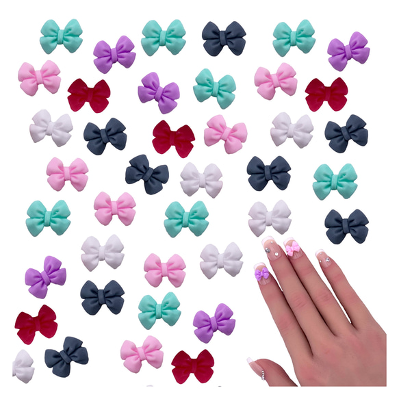No109.ネイルパーツ☆ぷっくりリボン☆ petitprice ネイル ジェルネイル ネイルパーツ 立体 3Dパーツ