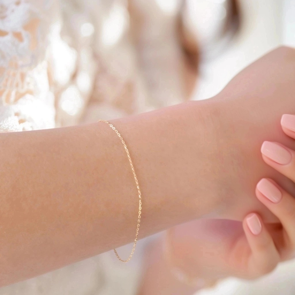 夏服コーデ】18金 クローバーチェーン ブレスレット他