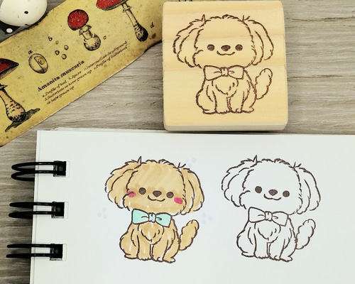 消しゴムはんこNo.428 トイプードル - メルカリ