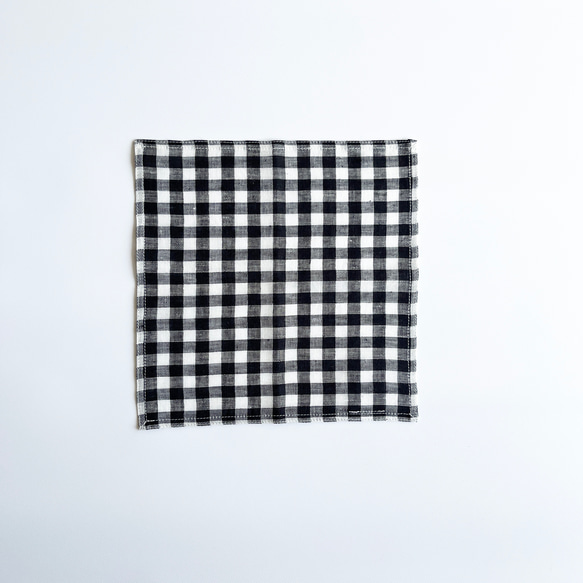 【数量限定】ハンカチ_リネン100%_選べるサイズ［SS］［S］［M］& 3種類 6枚目の画像