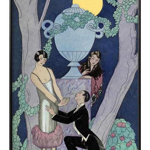 2056□ポスター アート 絵画『ジョルジュ・バルビエ The Swing