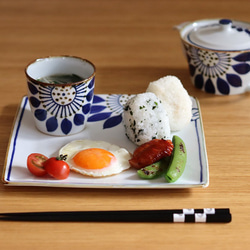 【波佐見焼　ポット】ポット　ブルーフラワー 8枚目の画像