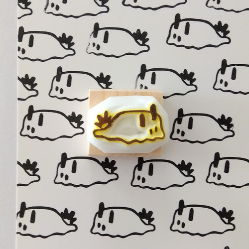 海の宝石 ユキダマウミウシ 消しゴムはんこ はんこ・スタンプ