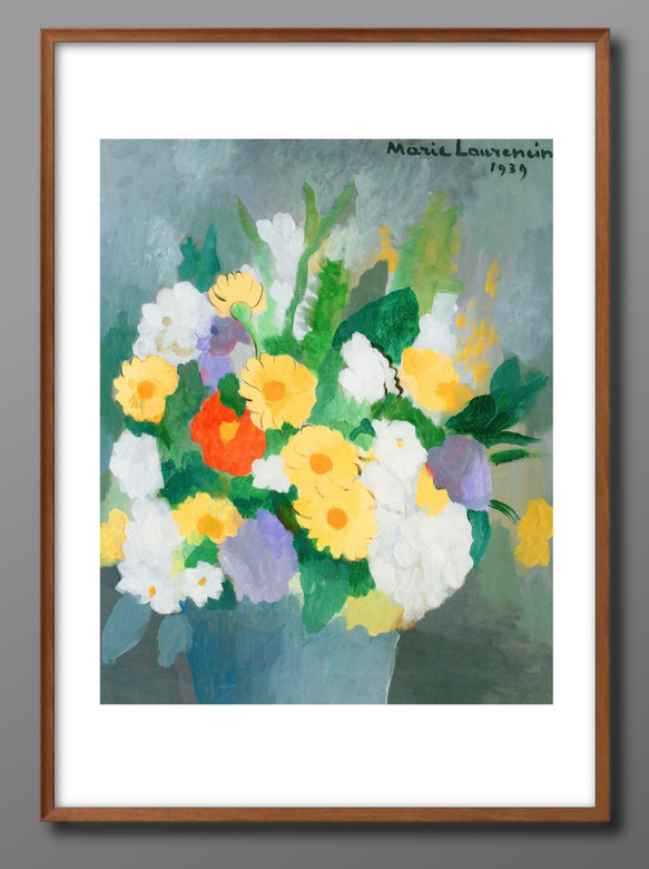 2120□ポスター アート 絵画『マリーローランサン 花』北欧 A3  