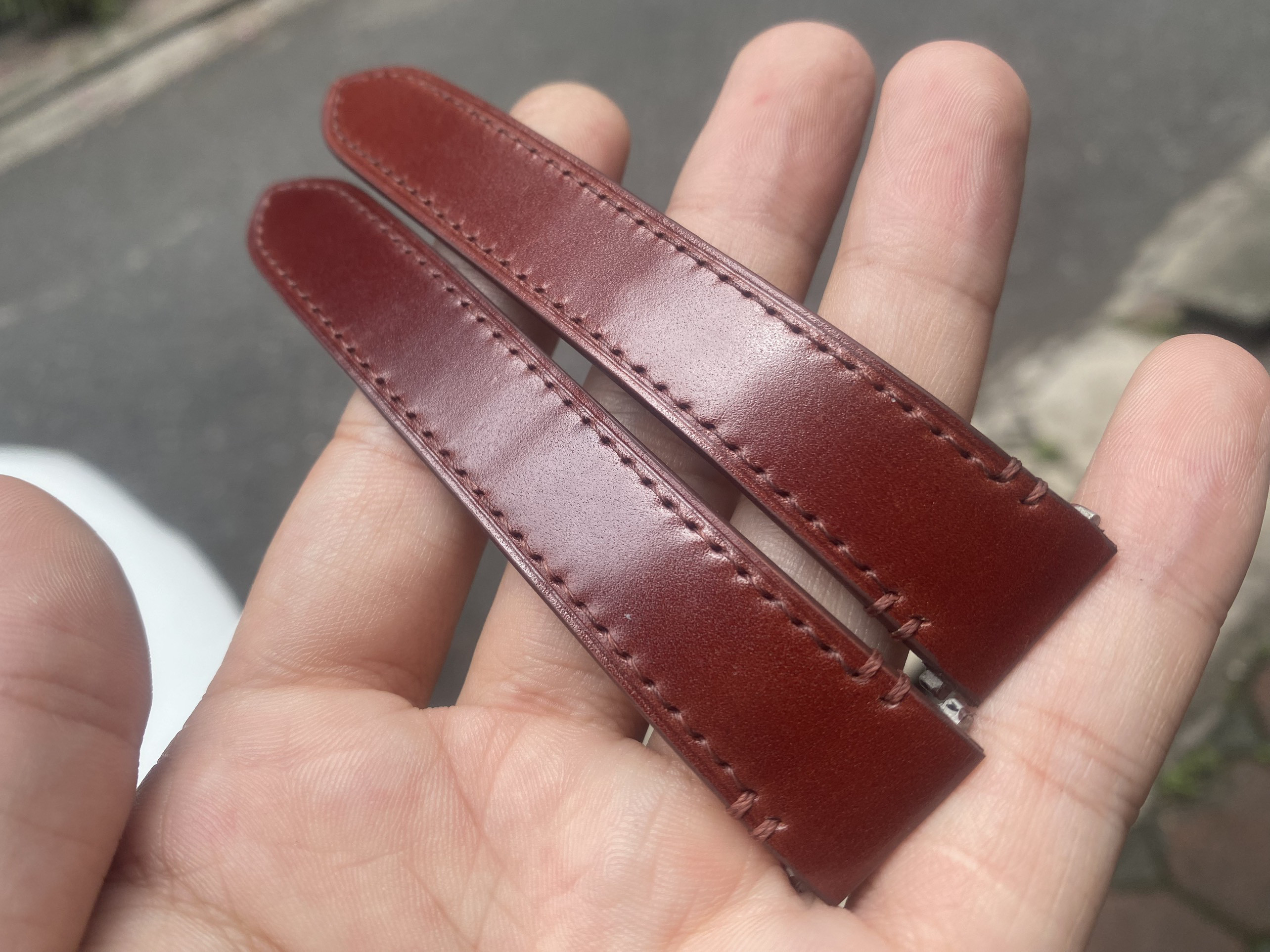 CARTIER SANTOS 18/16mm 時計用シェル コードバン ウォッチ ストラップ