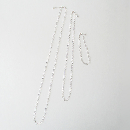 シルバーリンクチェーンロングネックレス アー・ヴェ・ヴェ a.v.v リングチェーンロングネックレス